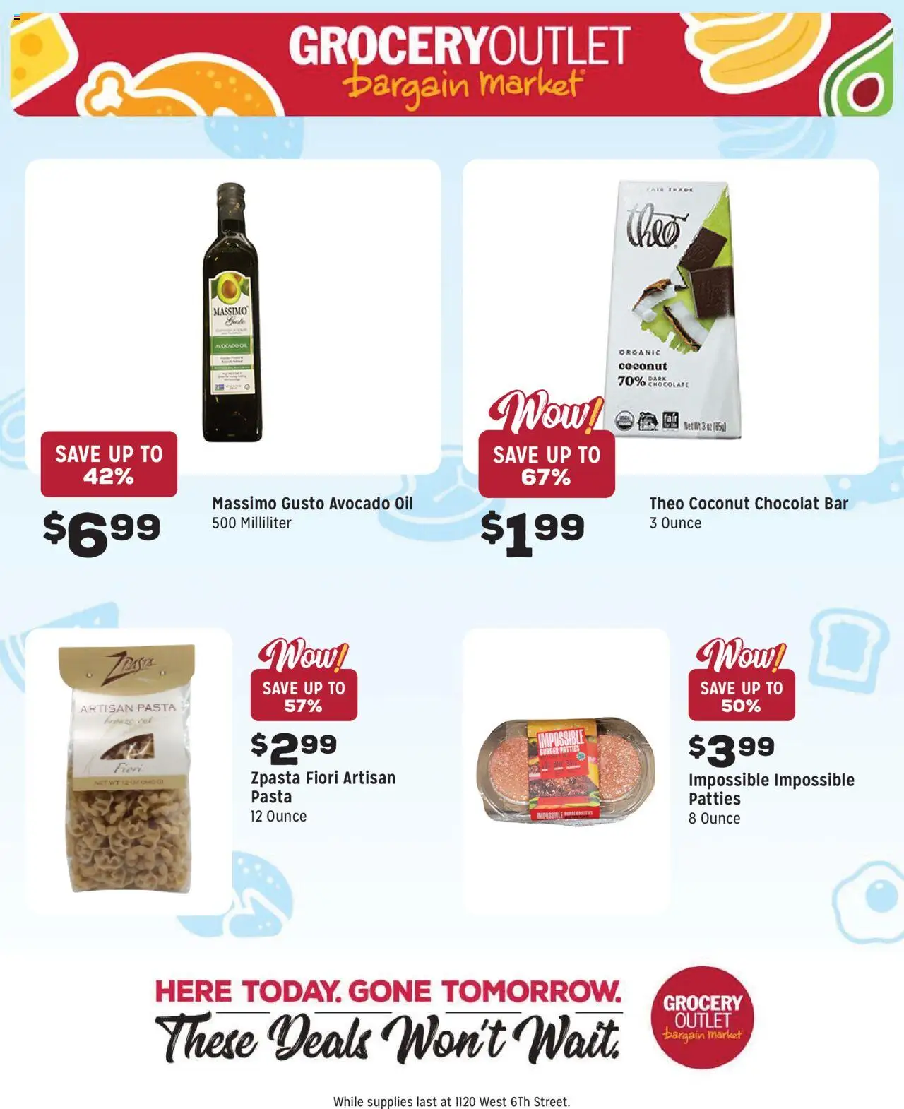 Grocery Outlet Weekly - CA - valid from 13.08.2025 | Page: 8 | Products: Oil, Chocolate, Pasta, Avocado