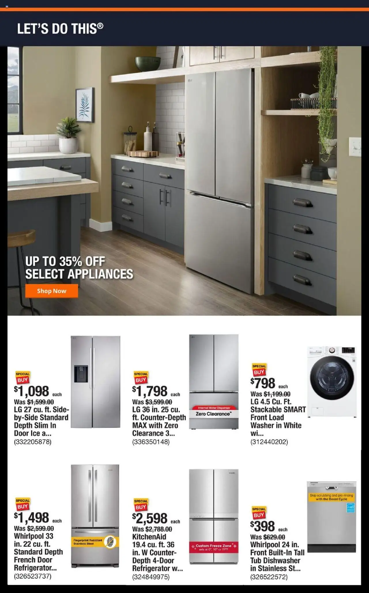 Home Depot Shop Pro Ad - FL - valid from 08.09.2025 | Page: 3 | Products: Water, Washer, Refrigerator, Dishwasher