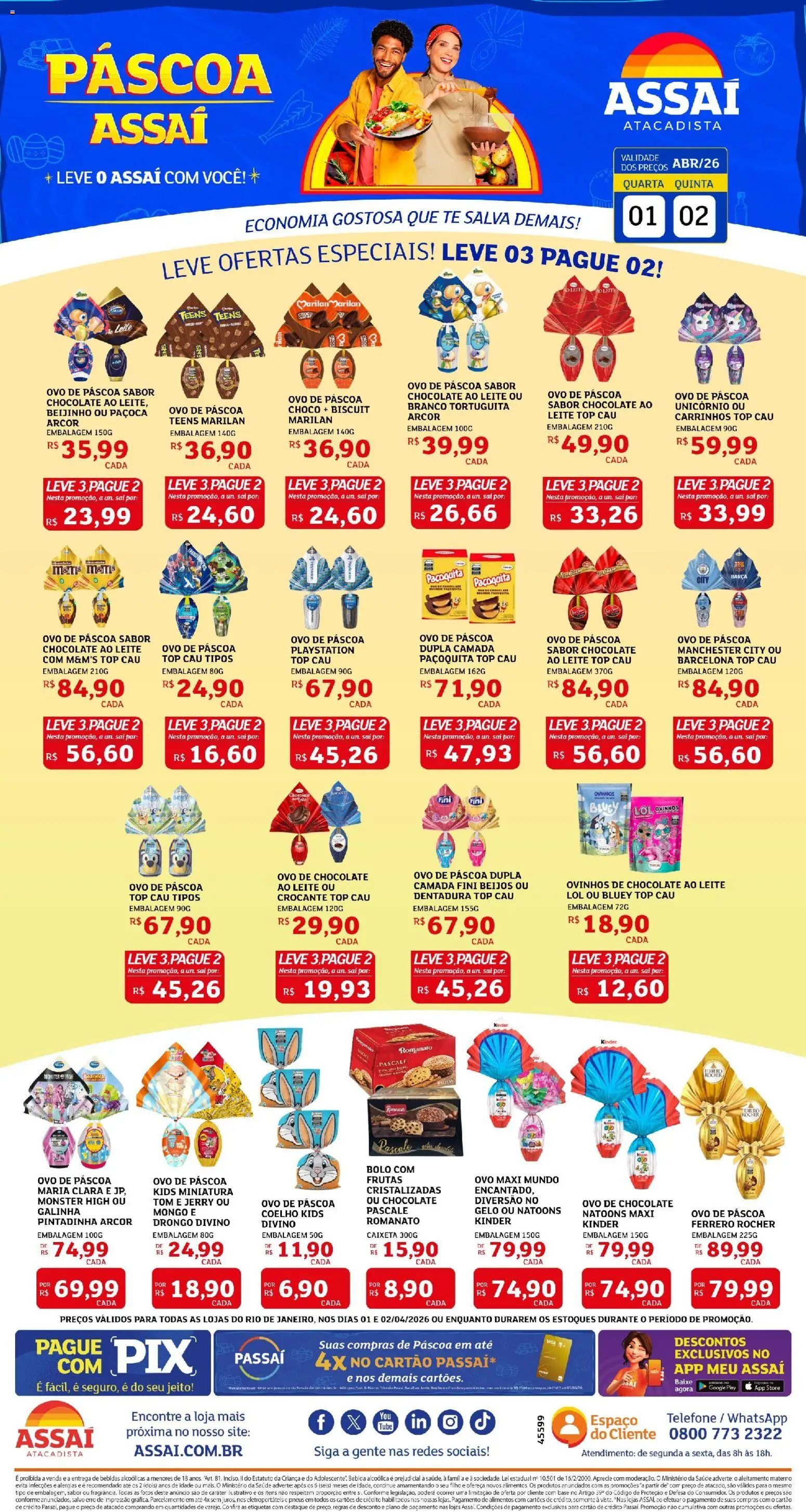 Assaí Atacadista Folheto - válido de 01.04.2026 | Página: 1