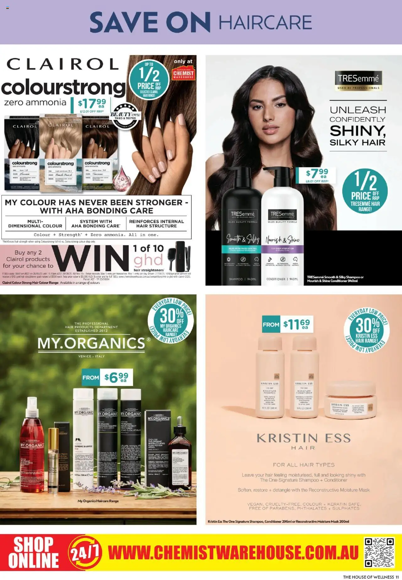 Chemist Warehouse catalogue - valid from 07.08.2025 | Page: 11 | Products: Shampoo, Conditioner, Flour, Hair colour