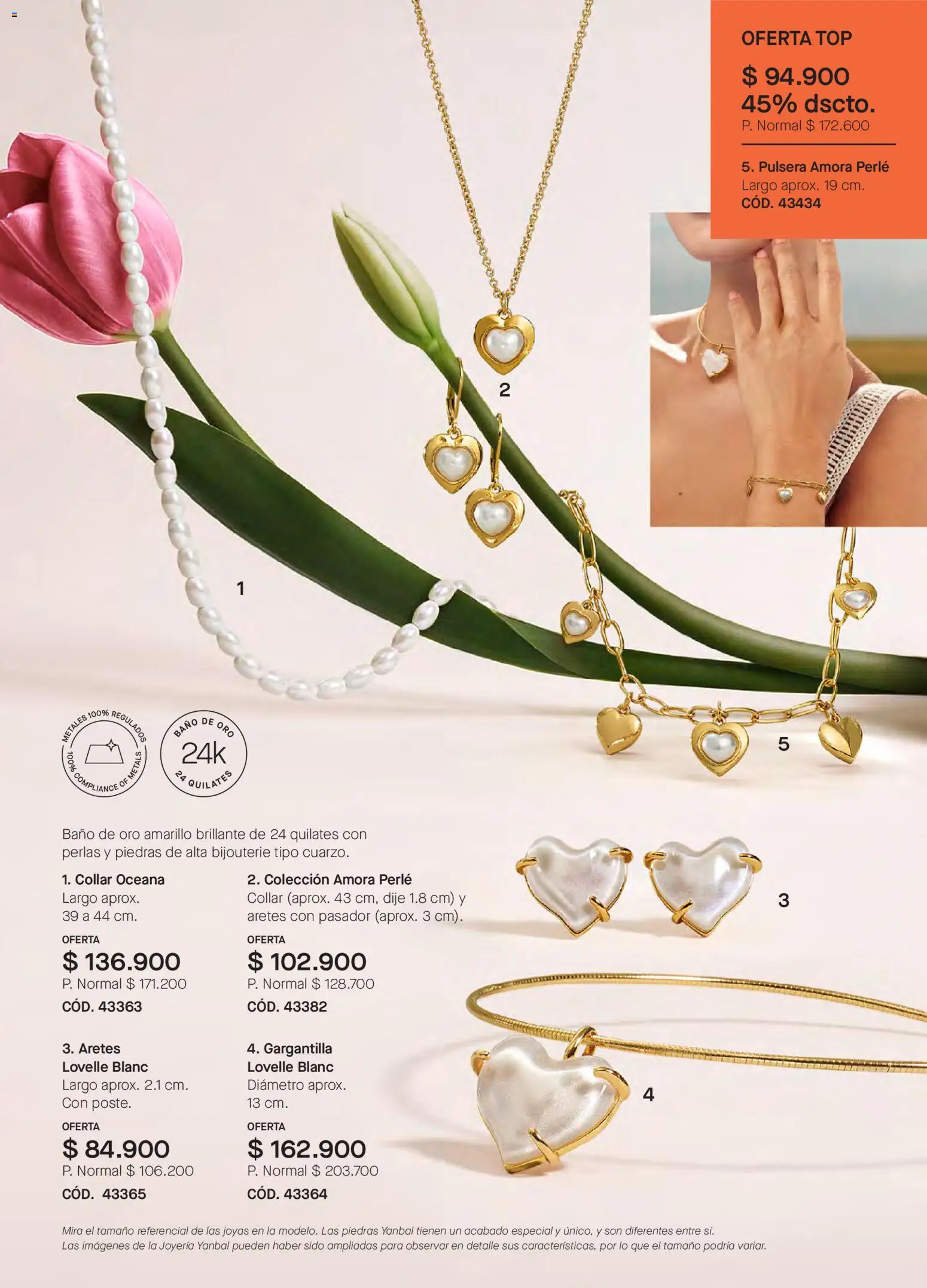 Yanbal revista - valida desde el 31.01.2026 | Página: 25 | Productos: Aretes, Gargantilla, Baño, Top