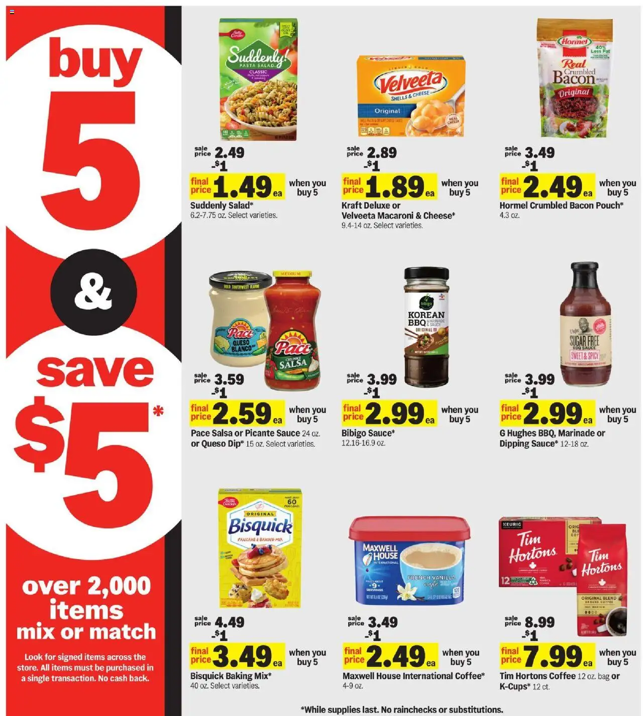 Meijer Weekly Ad - valid from 24.08.2025 | Page: 8 | Products: Cheese, Pasta, Salad, Sugar