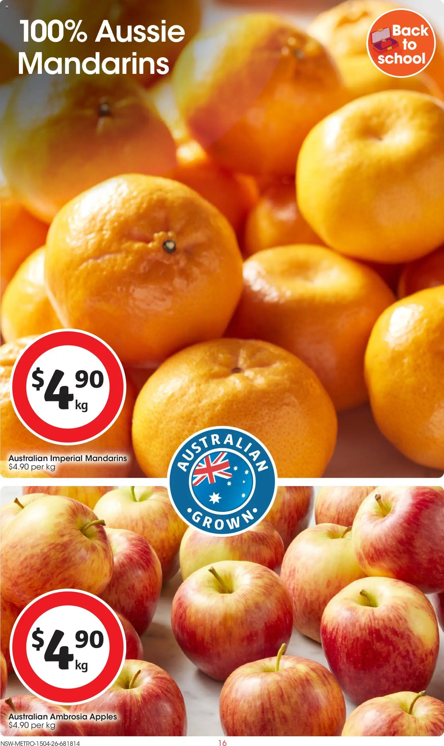 Coles catalogue - valid from 15.04.2026 | Page: 16 | Products: Apples, Mandarins
