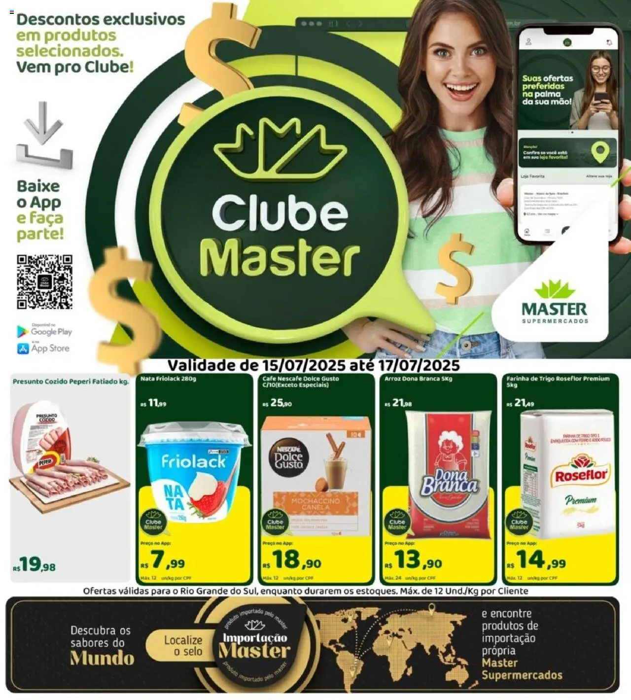 Master Folheto - válido de 15.07.2025 | Página: 1 | Produtos: Farinha de trigo, Faca, Café, Nata