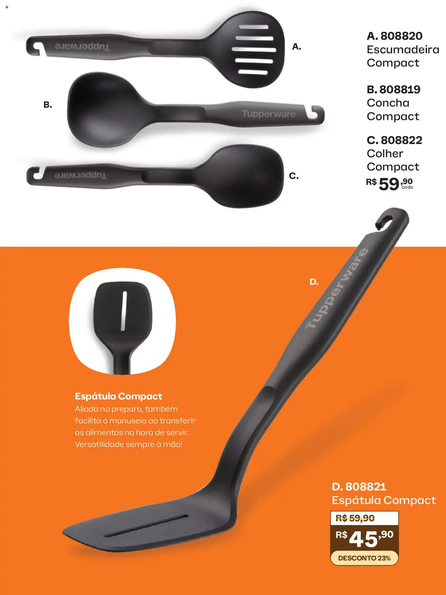 Tupperware Folheto - válido de 01.03.2026 | Página: 63 | Produtos: Escumadeira, Espátula