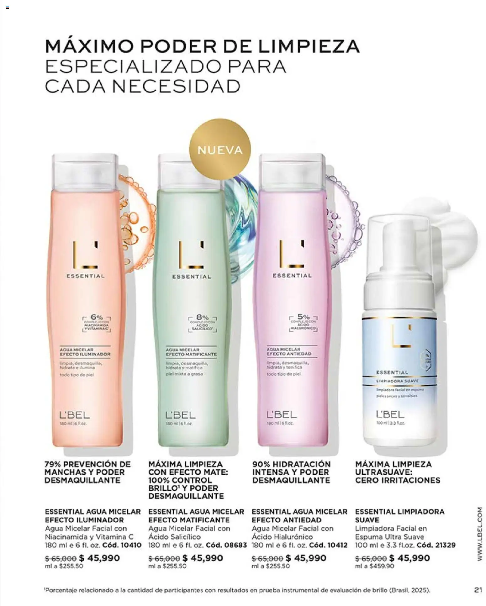 L'Bel revista - valida desde el 13.03.2026 | Página: 21 | Productos: Agua, Agua micelar, Espuma, Brillo