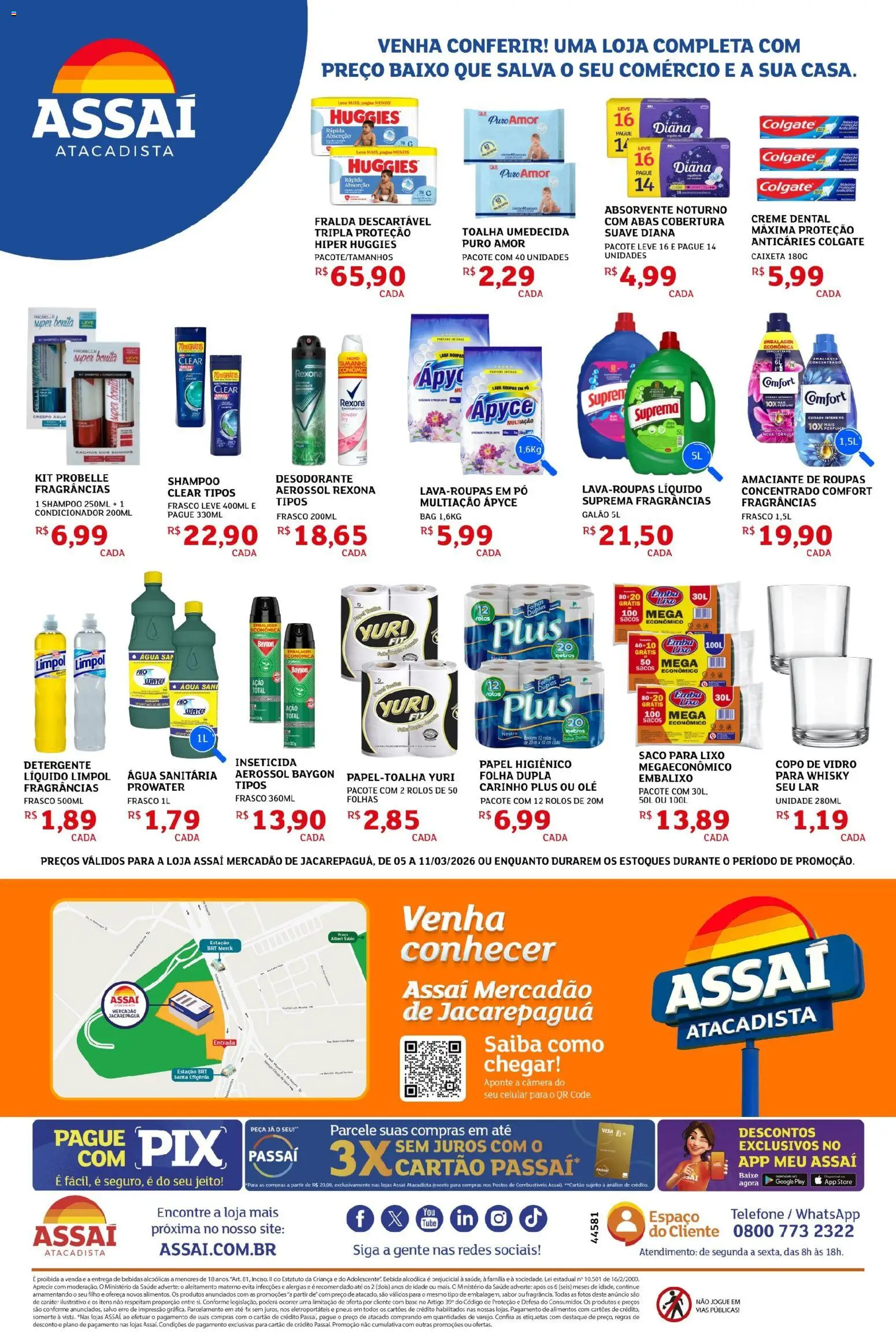 Assaí Atacadista Folheto - válido de 05.03.2026 | Página: 4 | Produtos: Desodorante, Base, Rexona, Bebida