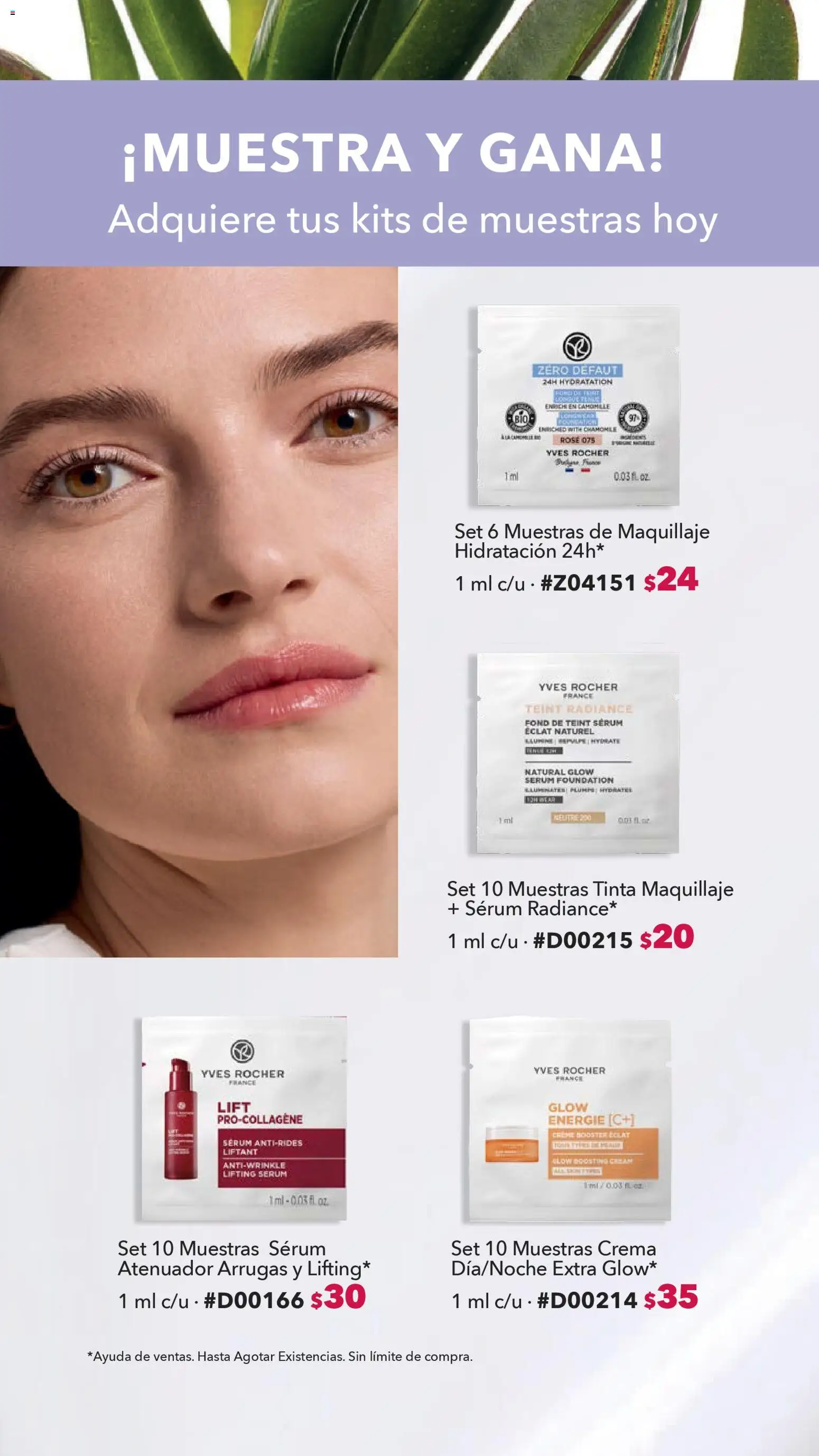 Nuevas ofertas de Yves Rocher válidas en toda la República Mexicana desde el 03.03.2026. ¡Encuentra las mejores ofertas en Yves Rocher Muestra y gana! | Página: 1 | Productos: Serum, Crema, Atenuador, Maquillaje