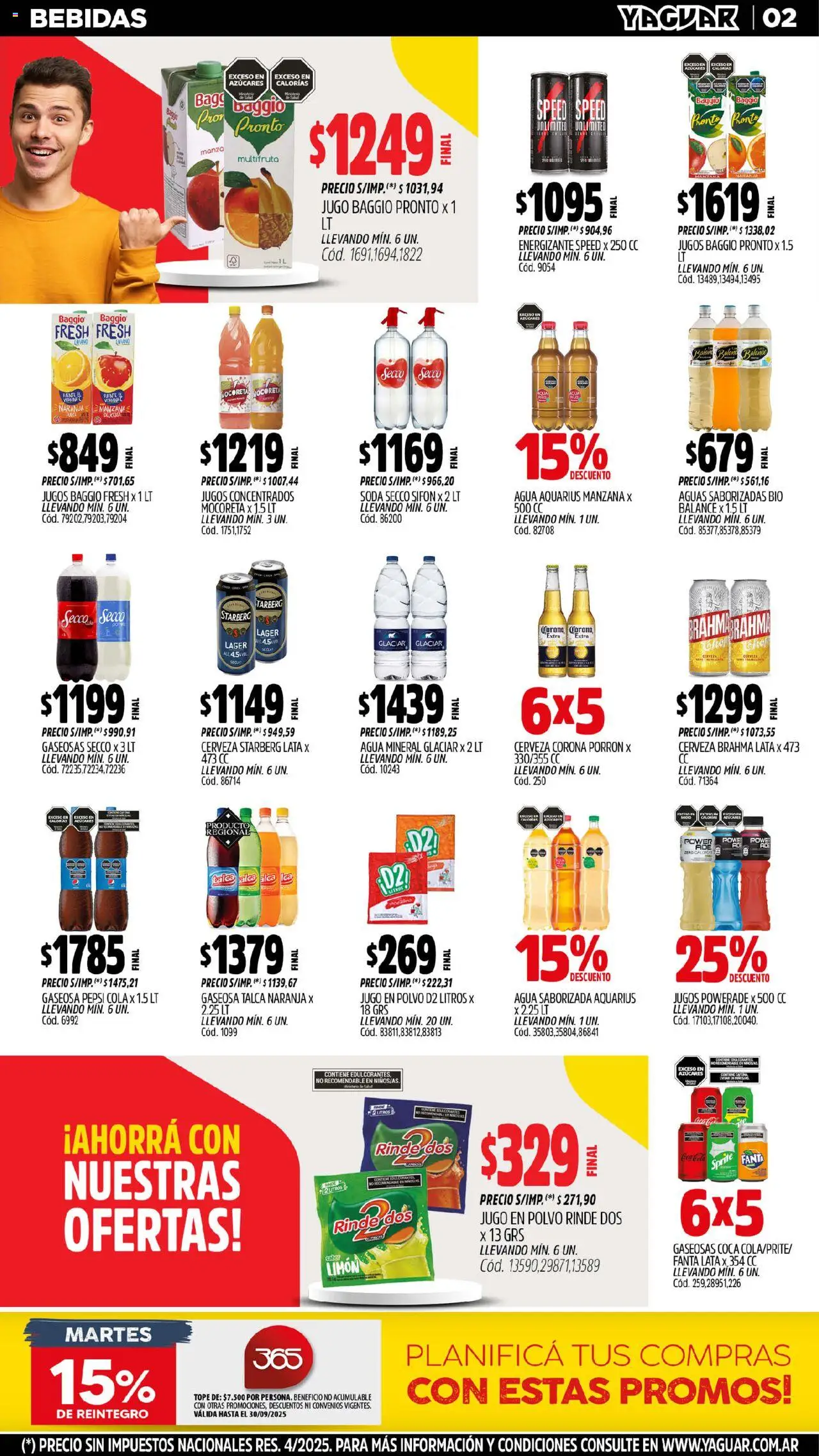 Yaguar - Mendoza │ válido desde el 15.09.2025 | Página: 3 | Productos: Polvo, Manzana, Limón, Jugo