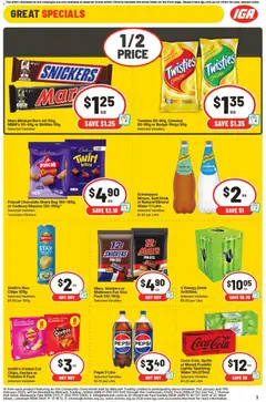 Preview of IGA  Catalogue  - valid from 28.01.2026 | Page: 4 | Products: Chocolate, Coca Cola, Lime, Bag