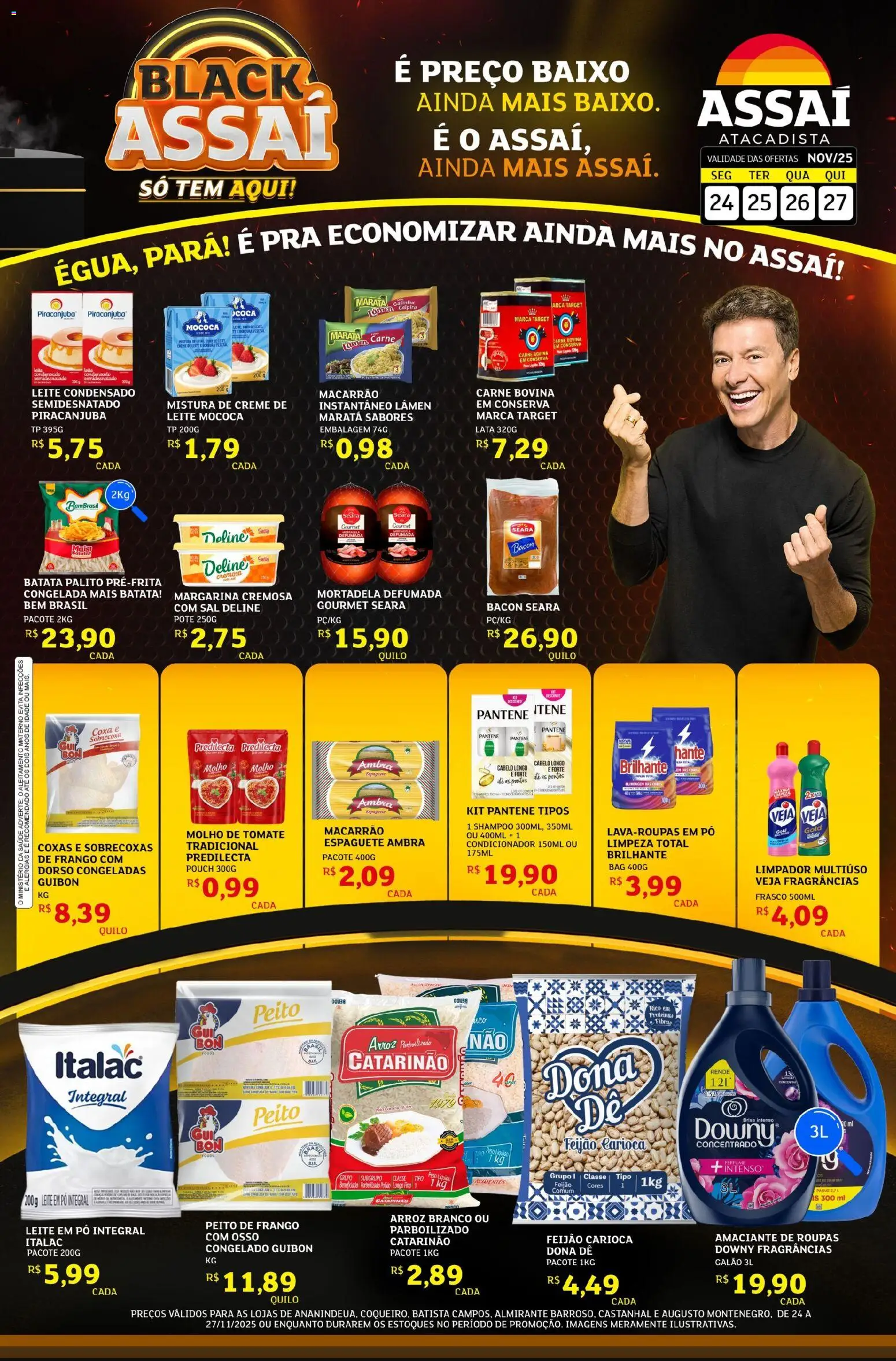 Assaí Atacadista Folheto - válido de 24.11.2025 | Página: 1 | Produtos: Pó, Sal, Frango, Leite em pó