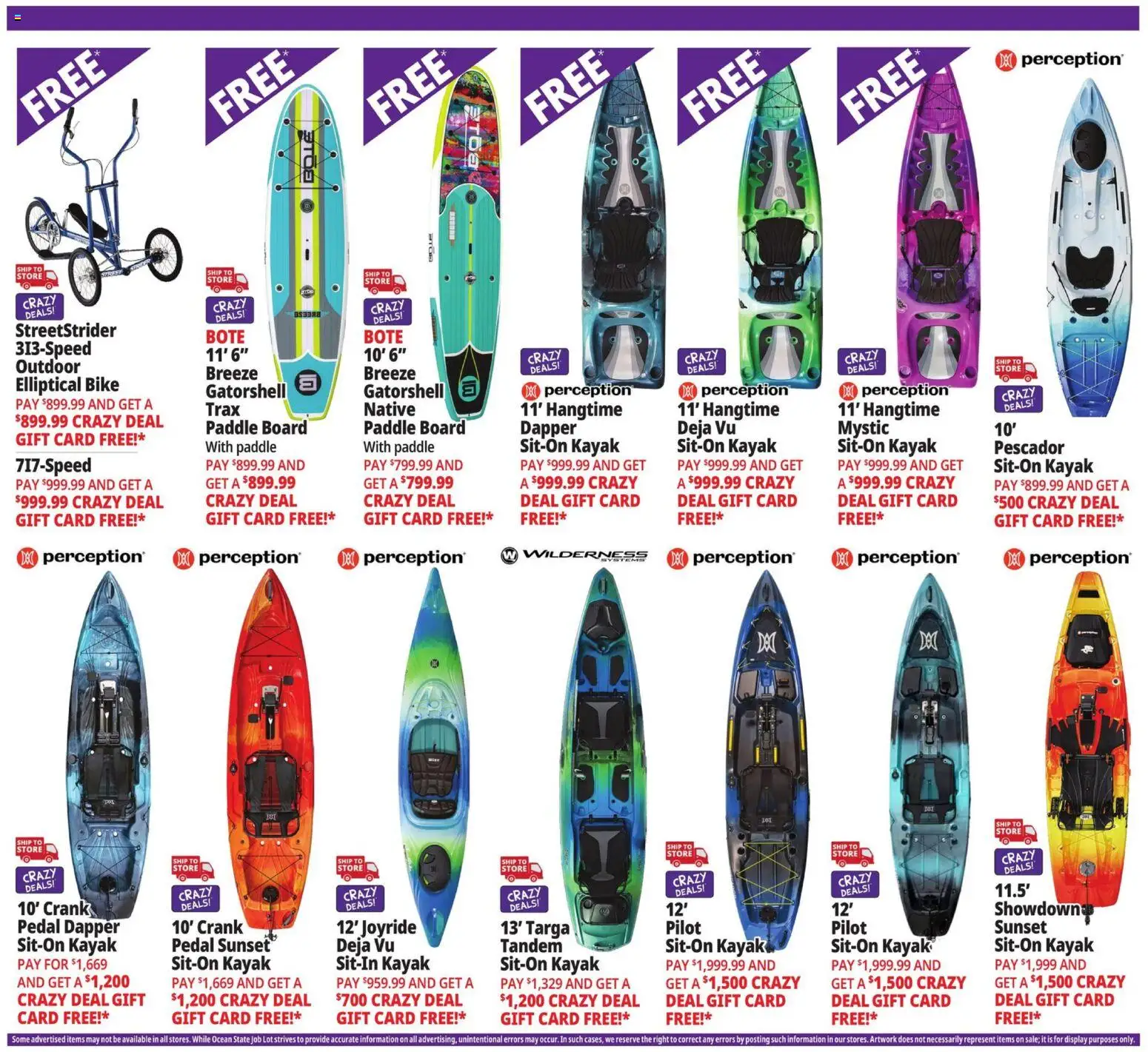 Ocean State Job Lot Weekly Ad - valid from 09.04.2026 | Page: 17 | Products: Kayak