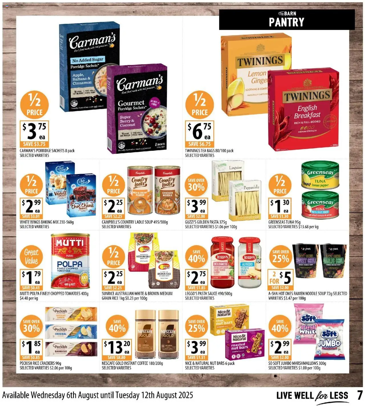 Supabarn catalogue - valid from 06.08.2025 | Page: 7 | Products: Coffee, Pasta, Soup, Pumpkin