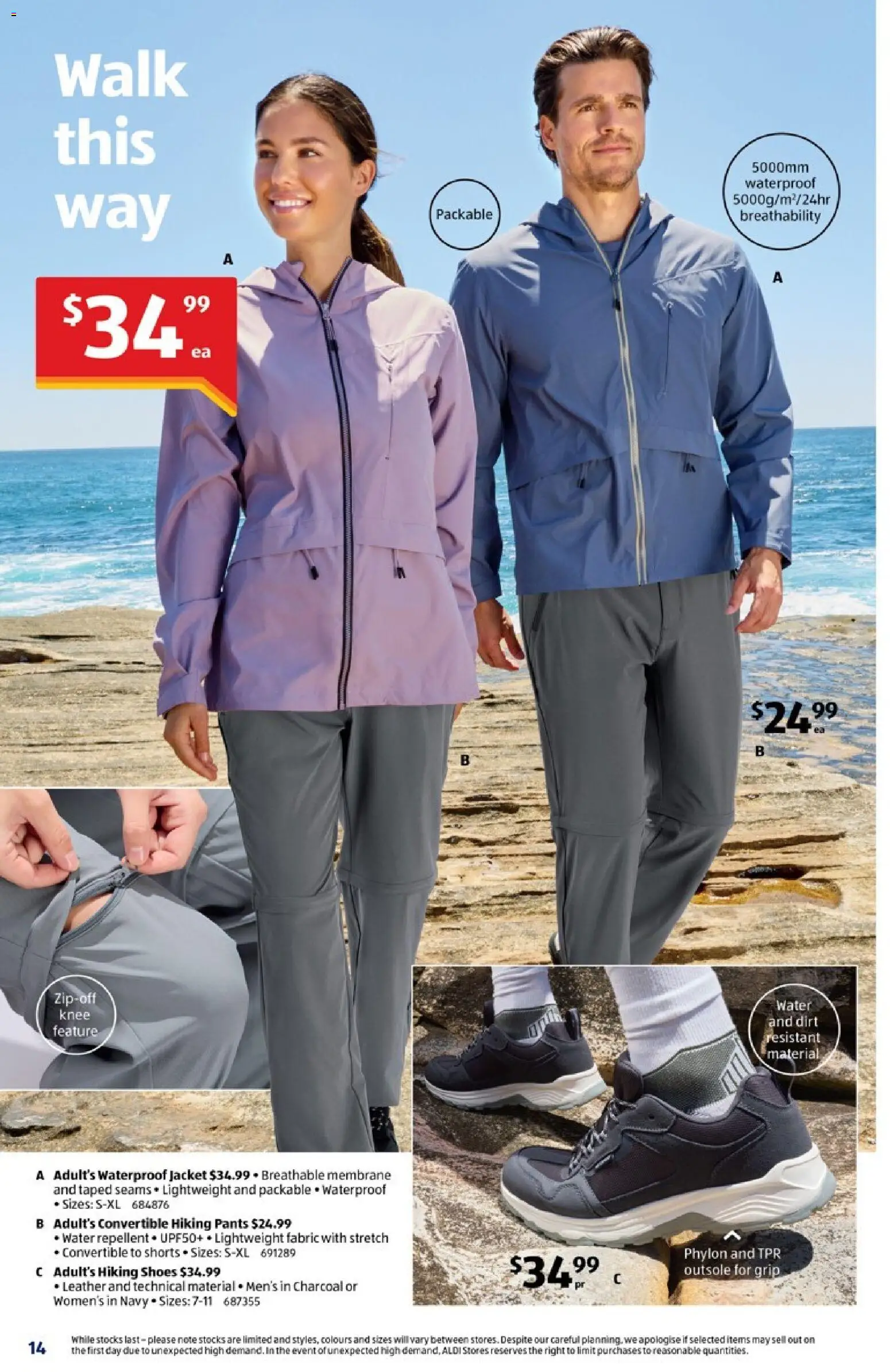 Aldi catalogue - valid from 04.02.2026 | Page: 14 | Products: Jacket, Water, Pants