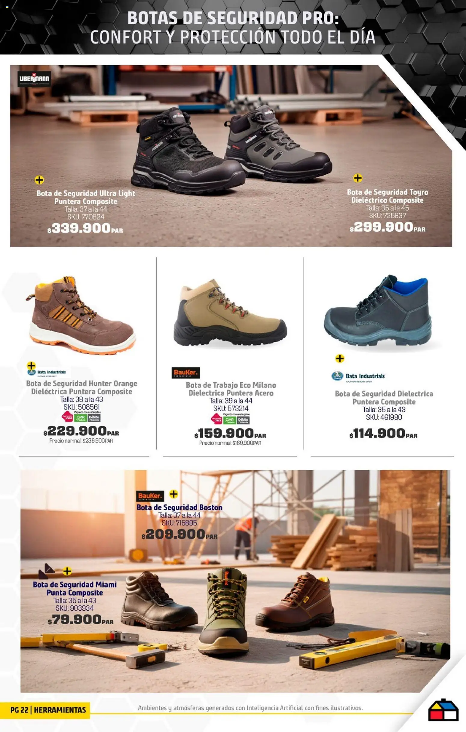 Homecenter revista - valida desde el 11.11.2025 | Página: 22 | Productos: Botas, Bata