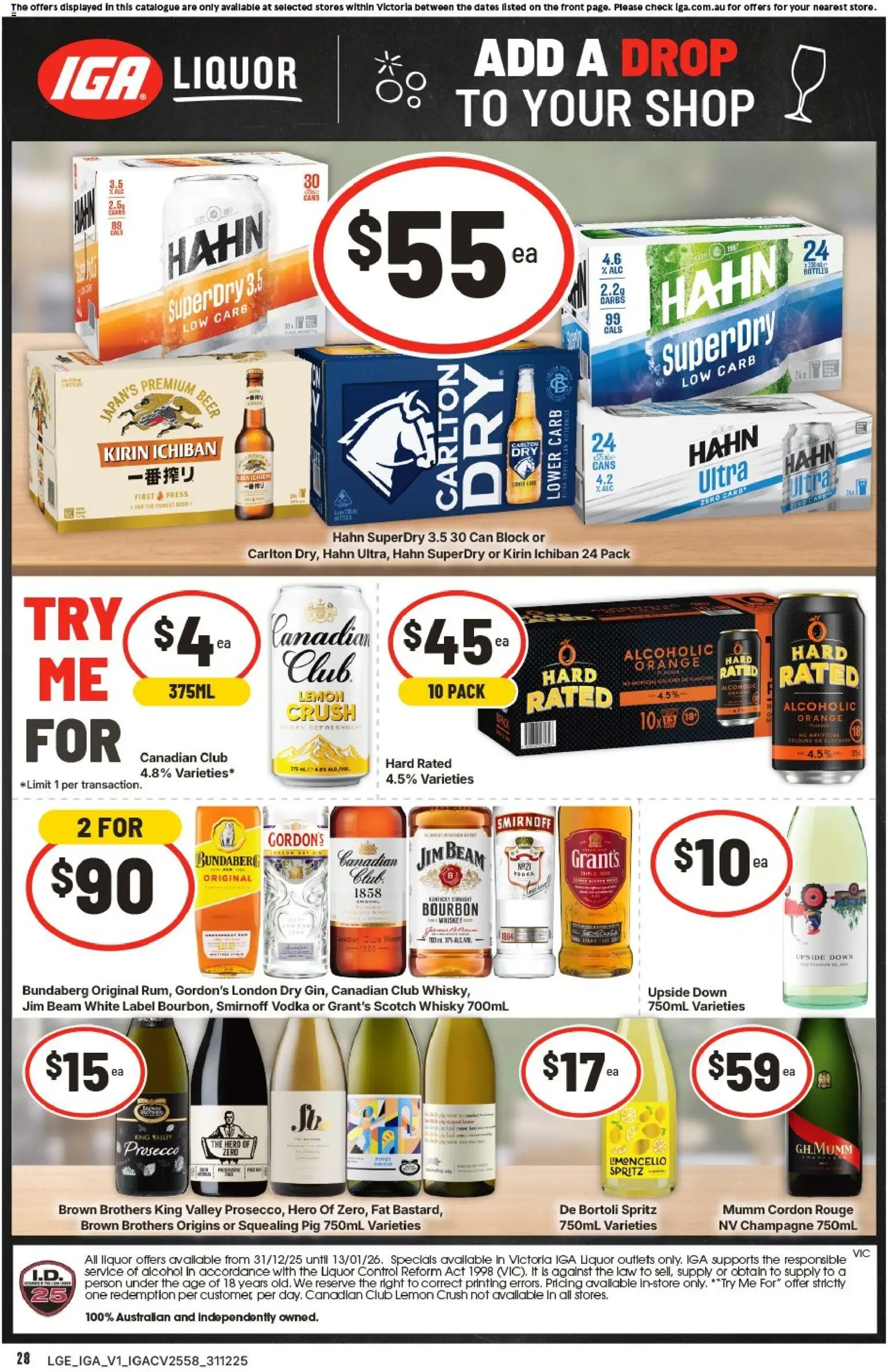 IGA catalogue - valid from 31.12.2025 | Page: 5 | Products: Beer, Bourbon, Lemon, Press
