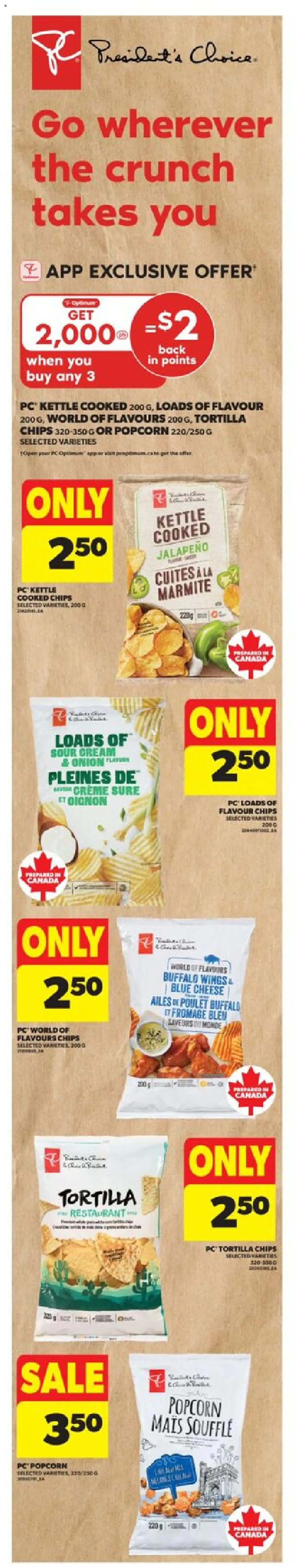 Real Canadian Superstore flyer valid from 25.09.2025 | Page: 4 | Products: Sour cream, Chips, Cream, Kettle