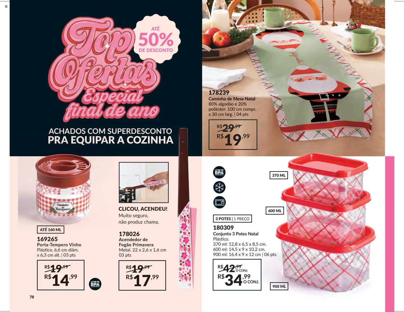 Avon Folheto - válido de 29.10.2025 | Página: 78 | Produtos: Fogão, Mesa, Algodão, Potes