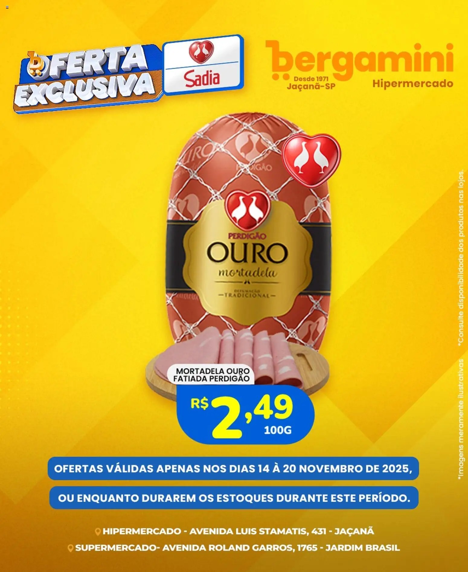 Supermercado Bergamini Folheto - válido de 14.11.2025 | Página: 3 | Produtos: Mortadela