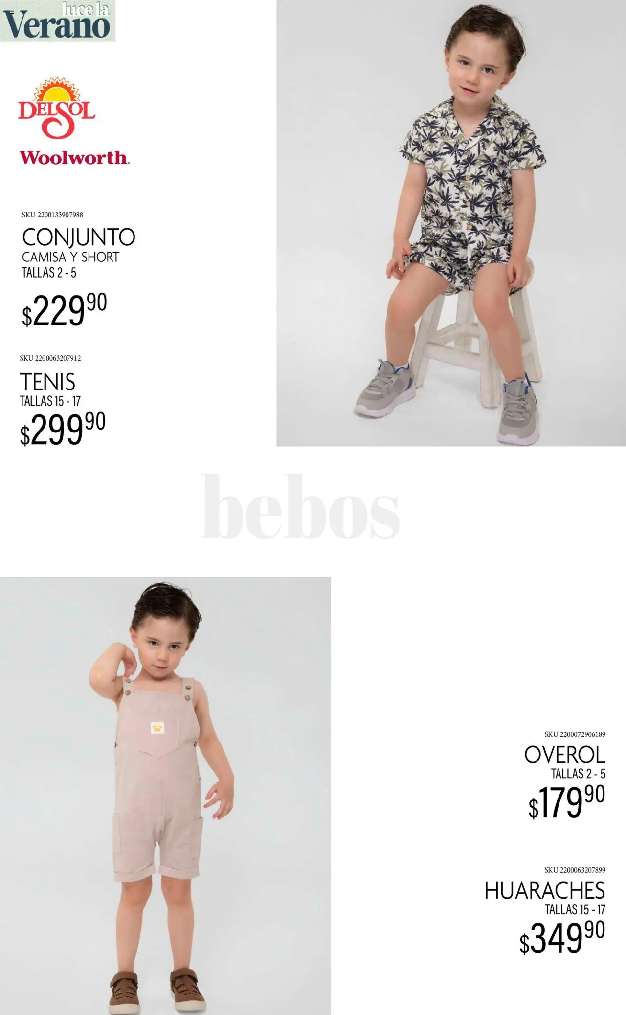 Nuevas ofertas de Del Sol y Woolworth válidas en toda la República Mexicana desde el 24.06.2025. ¡Encuentra las mejores ofertas en Del Sol y Woolworth catálogo Luce El Verano! | Página: 34 | Productos: Tenis, Camisa, Conjunto, Short