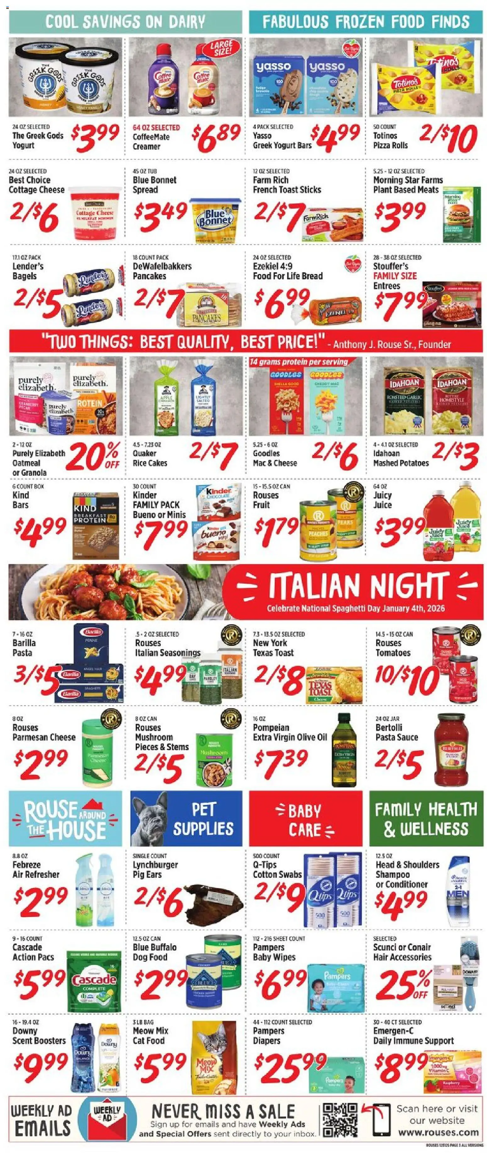 Rouses Weekly Ad - valid from 31.12.2025 | Page: 7 | Products: Box, Dog Food, Tomatoes, Sauce