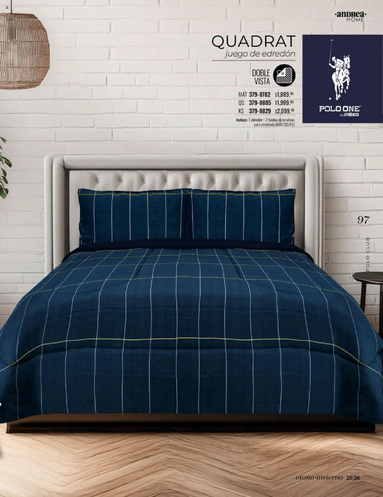 Nuevas ofertas de Andrea válidas en toda la República Mexicana desde el 24.08.2025. ¡Encuentra las mejores ofertas en Andrea - Catálogo Home - Otoño / Invierno! | Página: 97 | Productos: Juego, Almohada