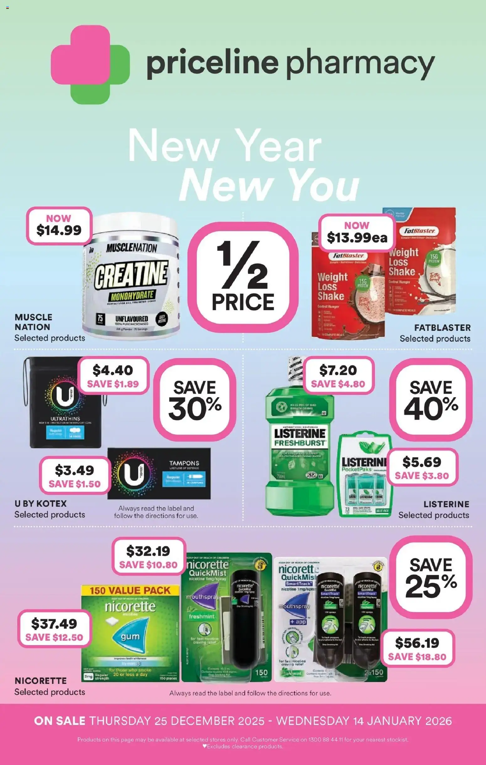 Priceline Pharmacy catalogue - valid from 25.12.2025 | Page: 40 | Products: Weight, Tampons