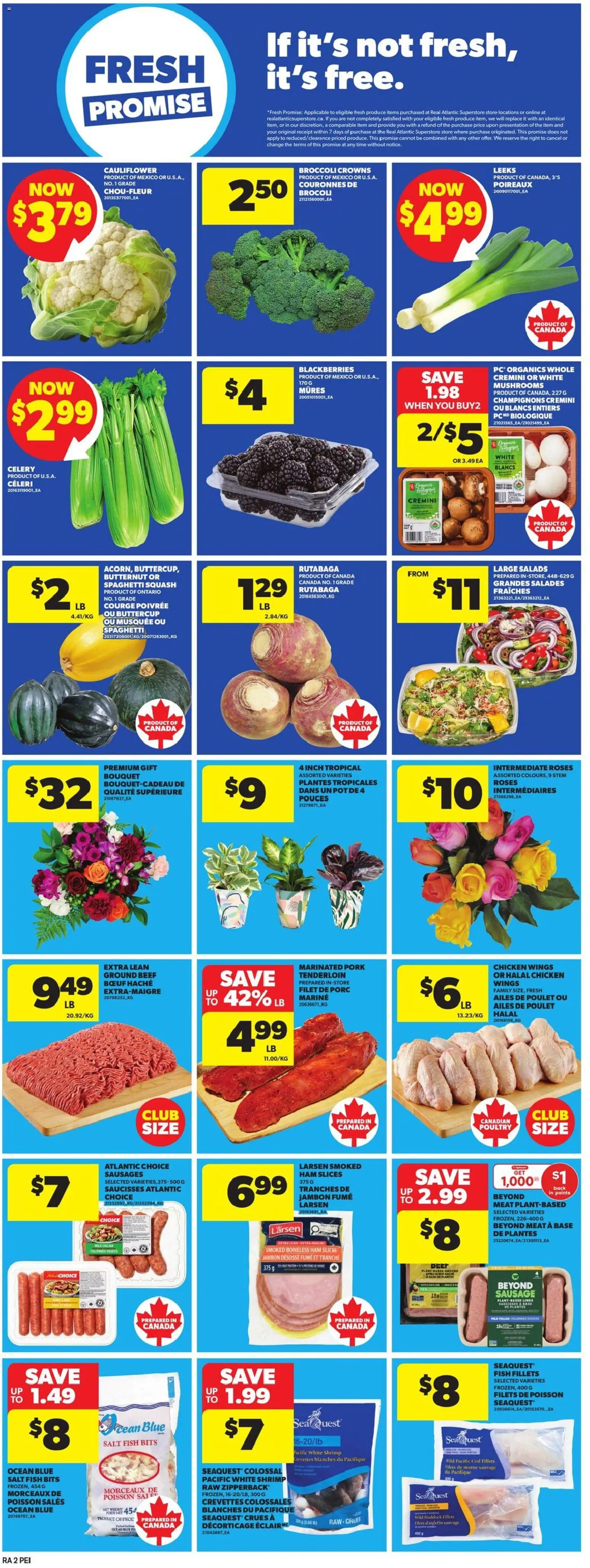 Atlantic Superstore flyer valid from 15.01.2026 | Page: 5 | Products: Beef, Chicken wings, Chicken, Pork