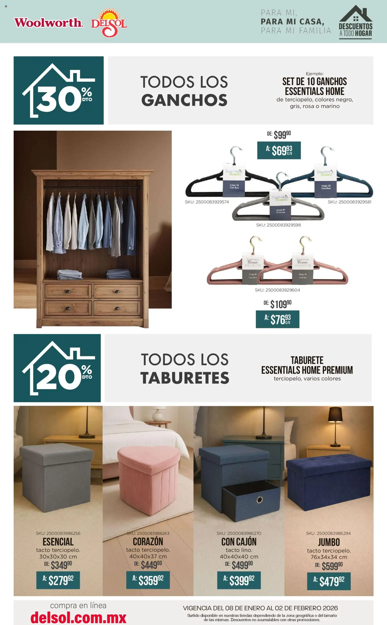 Nuevas ofertas de Del Sol y Woolworth válidas en toda la República Mexicana desde el 08.01.2026. ¡Encuentra las mejores ofertas en Del Sol y Woolworth catálogo Para mí, para mi casa, para mi familia! | Página: 29