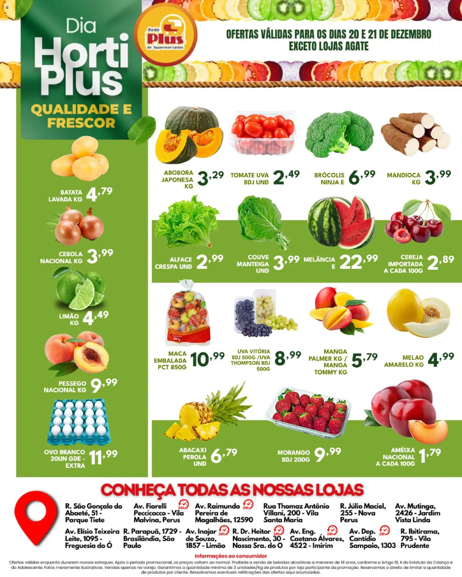 Rede Plus Supermercados Folheto - válido de 19.12.2025 | Página: 4 | Produtos: Manteiga, Abacaxi, Brócolis, Batata