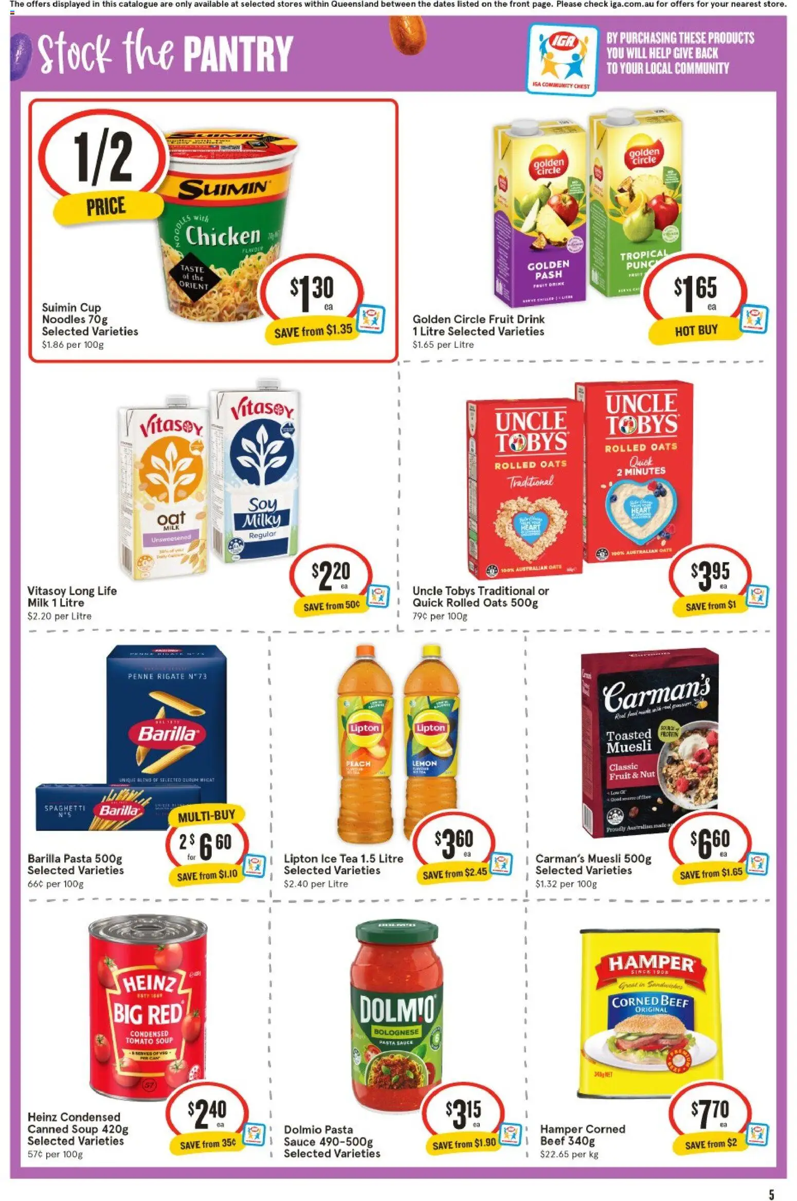IGA catalogue - valid from 18.03.2026 | Page: 5 | Products: Dairy, Butter, Cheese, Chips