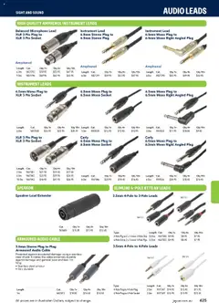 Preview of Jaycar Engineering & Scientific Catalogue 2025/2026  - valid from 09.07.2025 | Page: 425 | Products: Curly, Audio, Microphone, Stereo