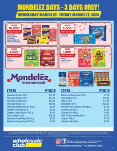 Preview of Wholesale Club flyer - Mondelez Days from shop Wholesale Club valid from 25.03.2026