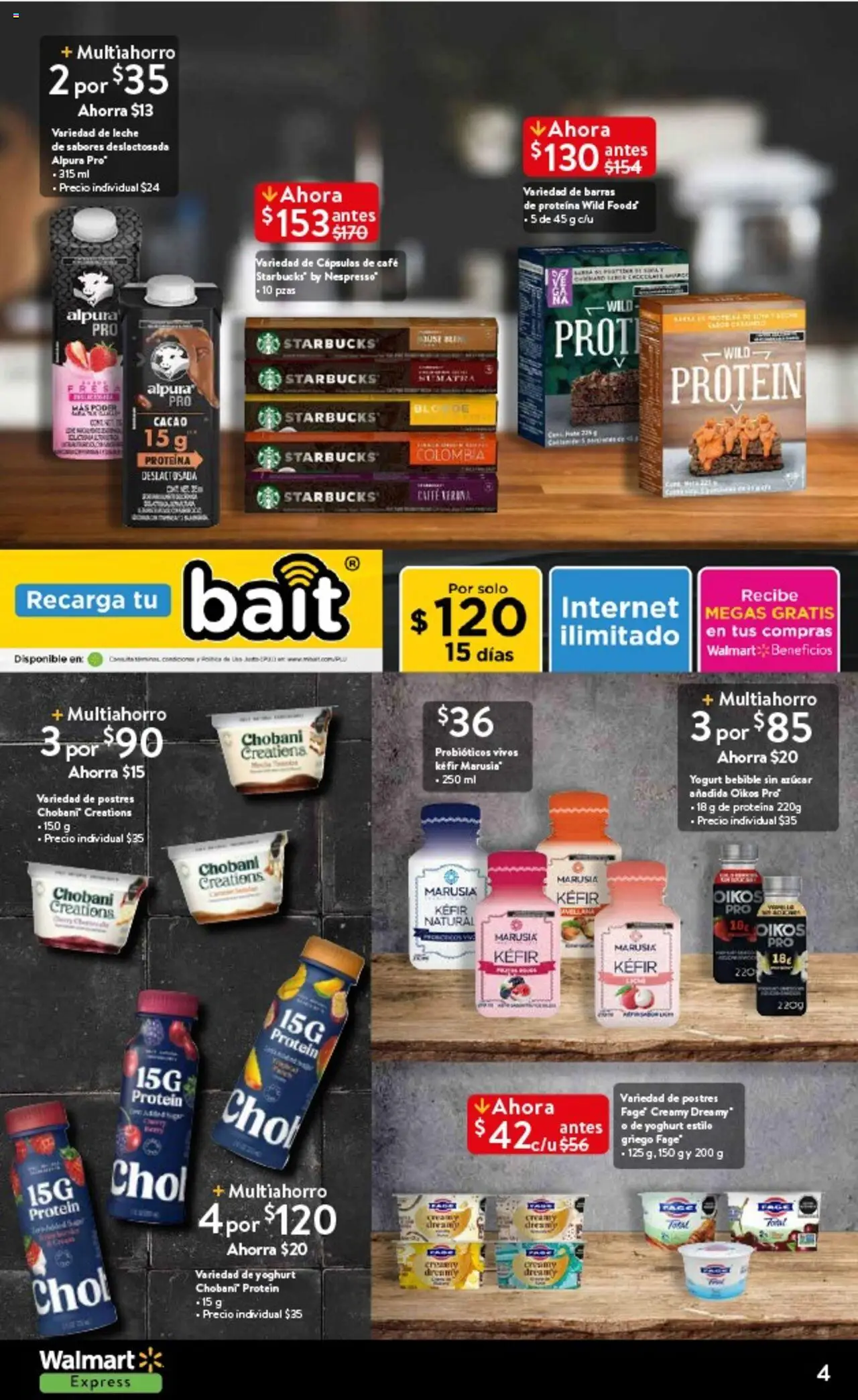 Nuevas ofertas de Walmart Express válidas en toda la República Mexicana desde el 14.08.2025. ¡Encuentra las mejores ofertas en Walmart Express - Folleto! | Página: 4 | Productos: Azúcar, Leche, Café, Cacao