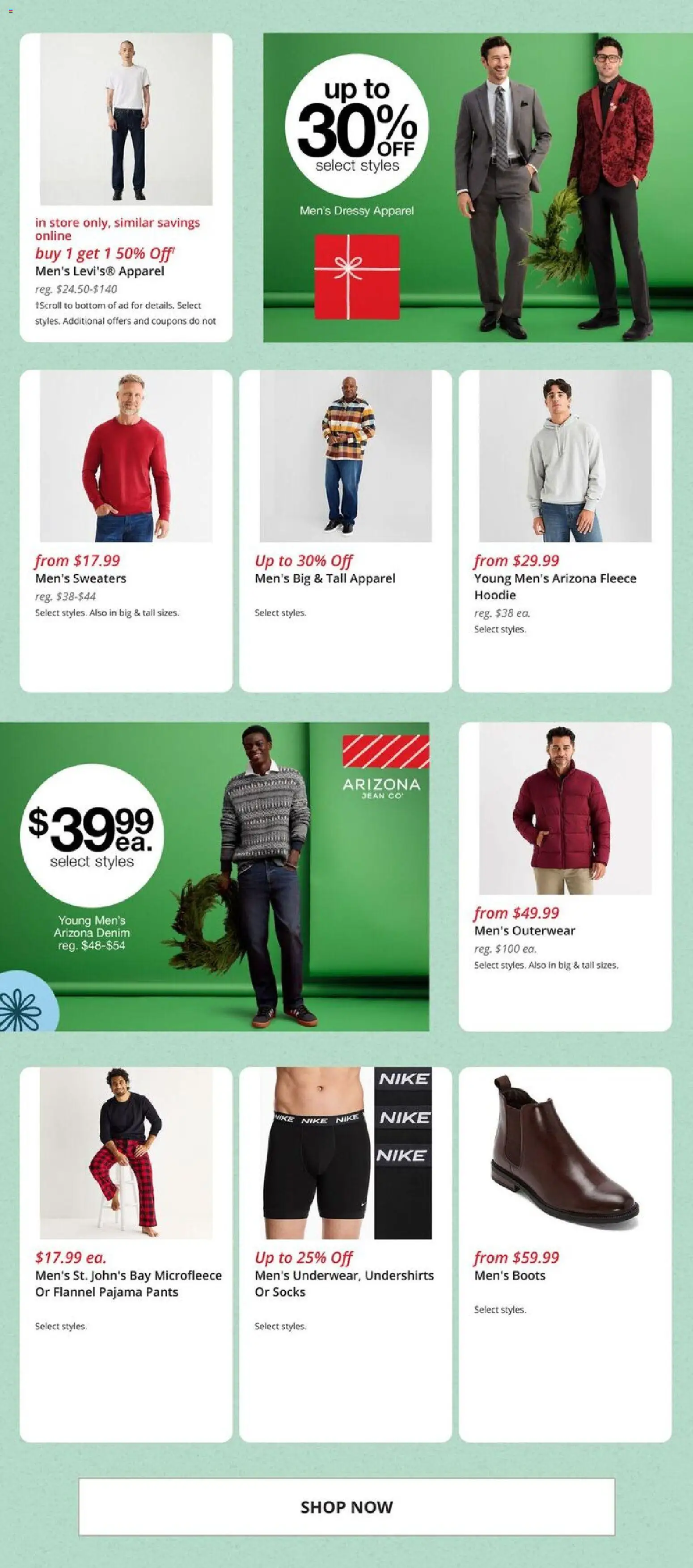 JCPenney Store Ads - valid from 11.12.2025 | Page: 3 | Products: Hoodie, Pants, Socks, Boots