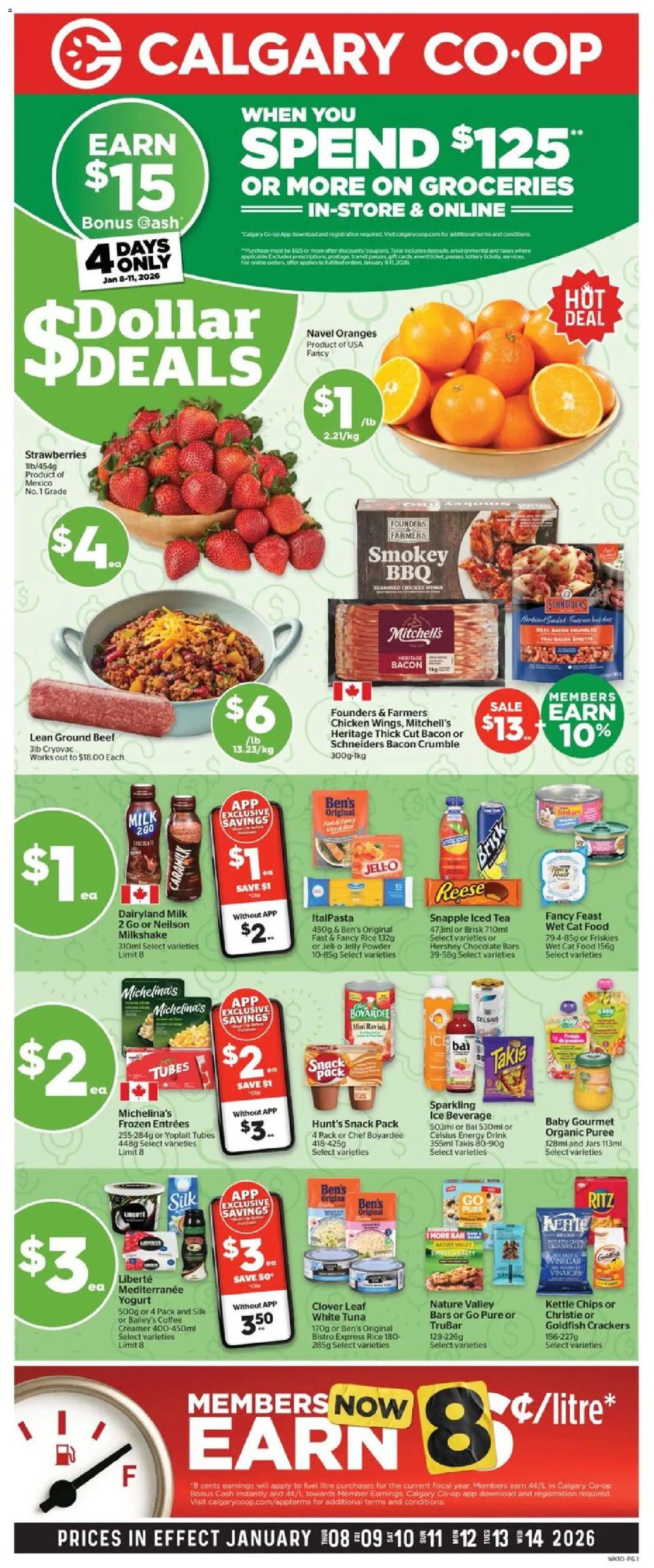 Calgary Co-op flyer valid from 08.01.2026 | Page: 1 | Products: Tea, Kettle, Coffee, Chocolate