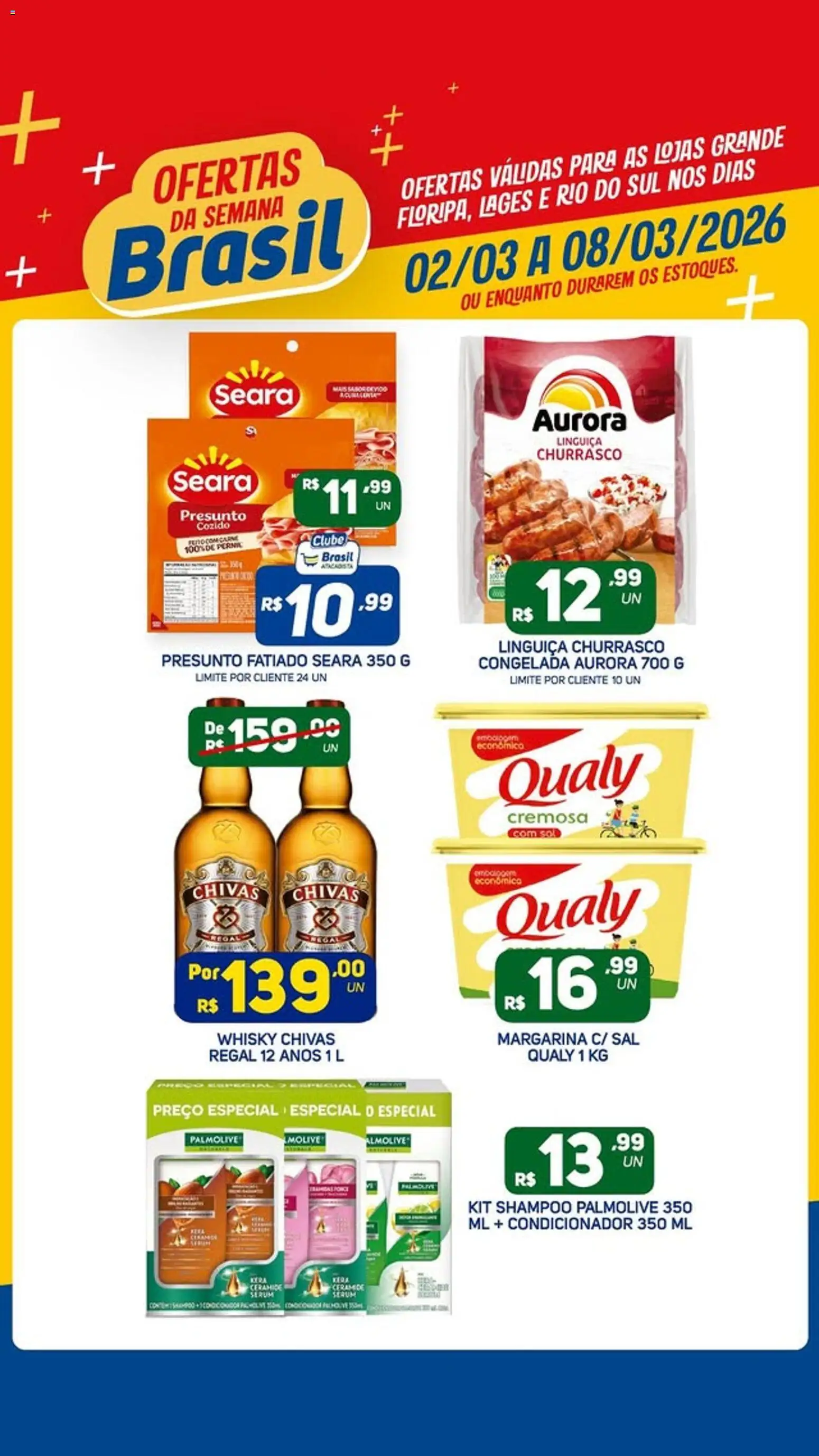 Brasil Atacadista Folheto - válido de 02.03.2026 | Página: 4 | Produtos: Shampoo, Linguiça, Sérum, Margarina