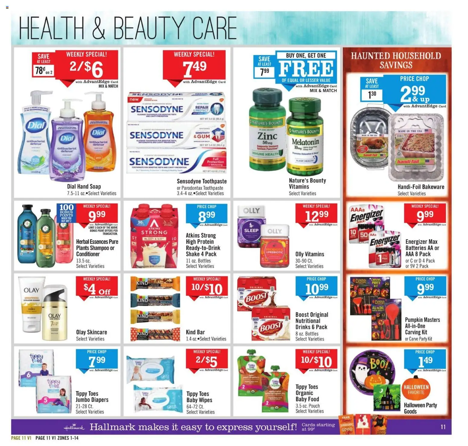 Price Chopper Weekly Ad - valid from 26.10.2025 | Page: 11 | Products: Melatonin, Shampoo, Toothpaste, Baby food