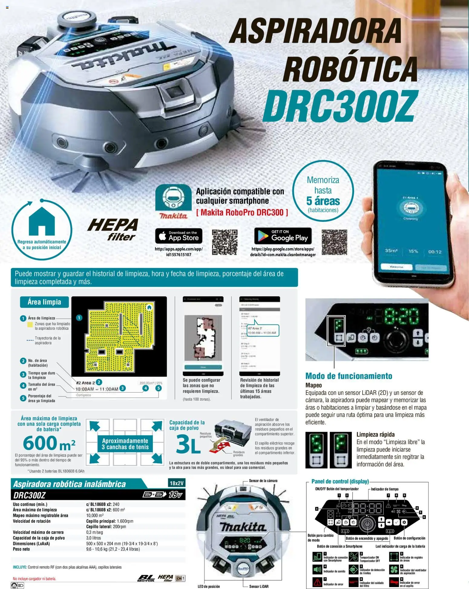 Nuevas ofertas de Makita válidas en toda la República Mexicana desde el 01.12.2025. ¡Encuentra las mejores ofertas en Makita catálogo Aspiradoras! | Página: 18 | Productos: Tenis, Cargador, Aspiradora, Batería