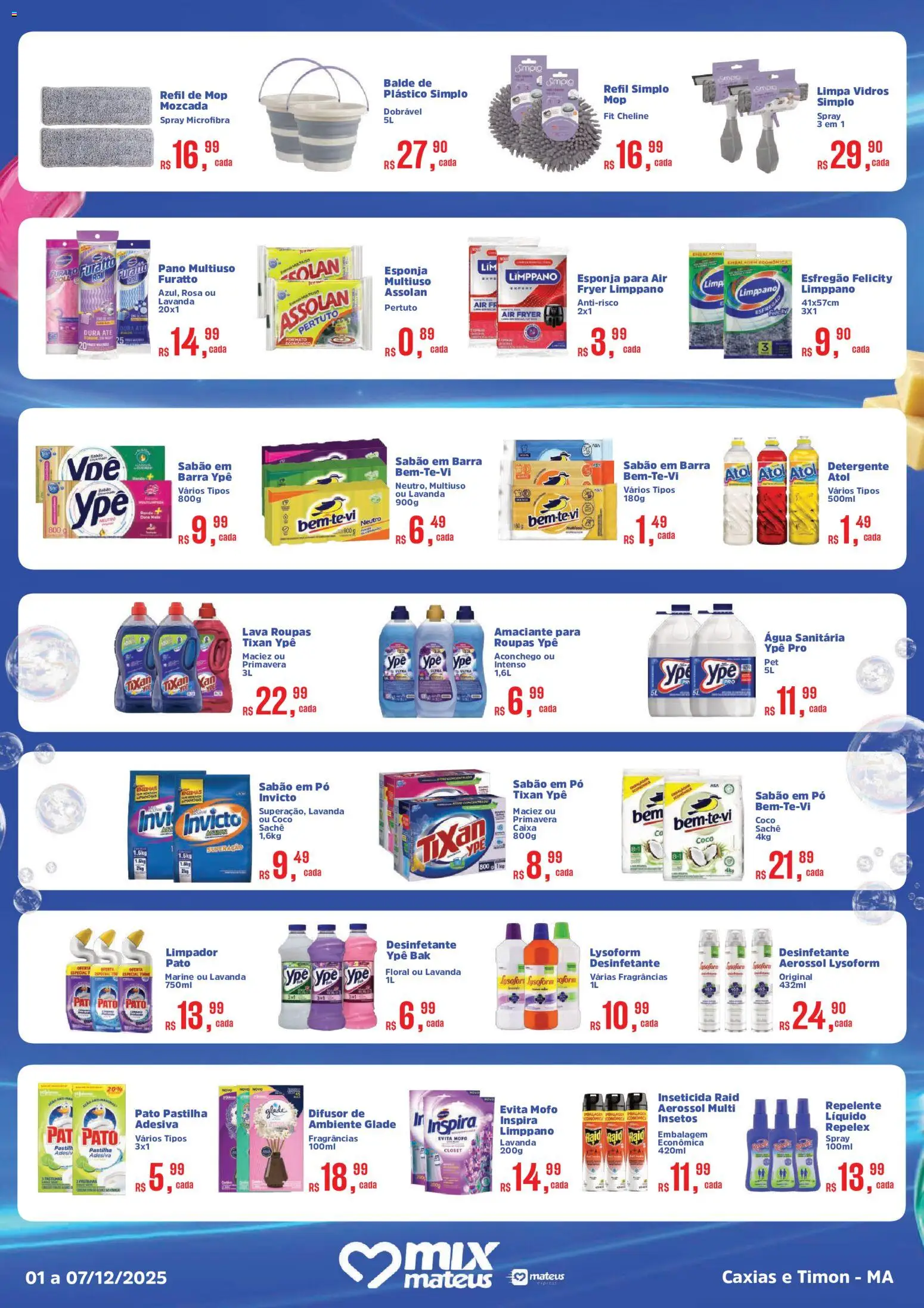 Mateus Folheto - válido de 01.12.2025 | Página: 3 | Produtos: Mop, Esponja, Detergente, Air fryer
