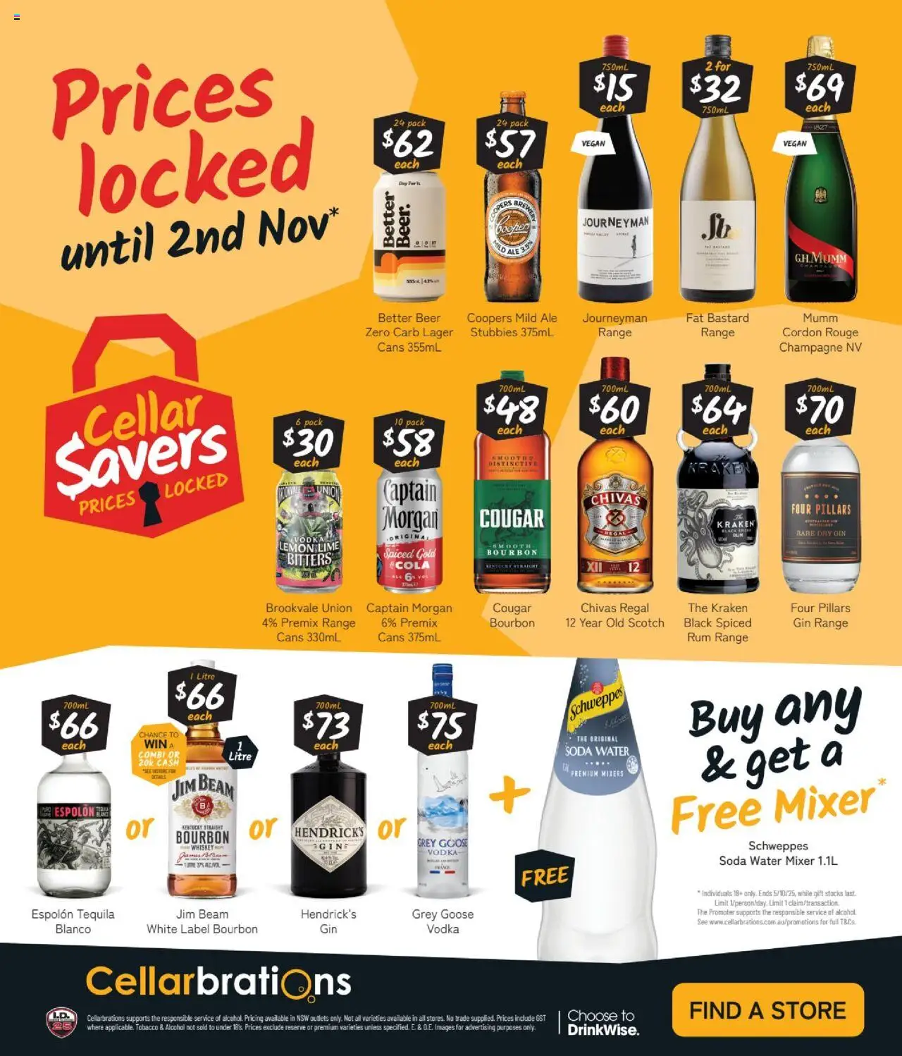 Cellarbrations catalogue - valid from 22.09.2025 | Page: 8 | Products: Gin, Whiskey, Water, Mixer