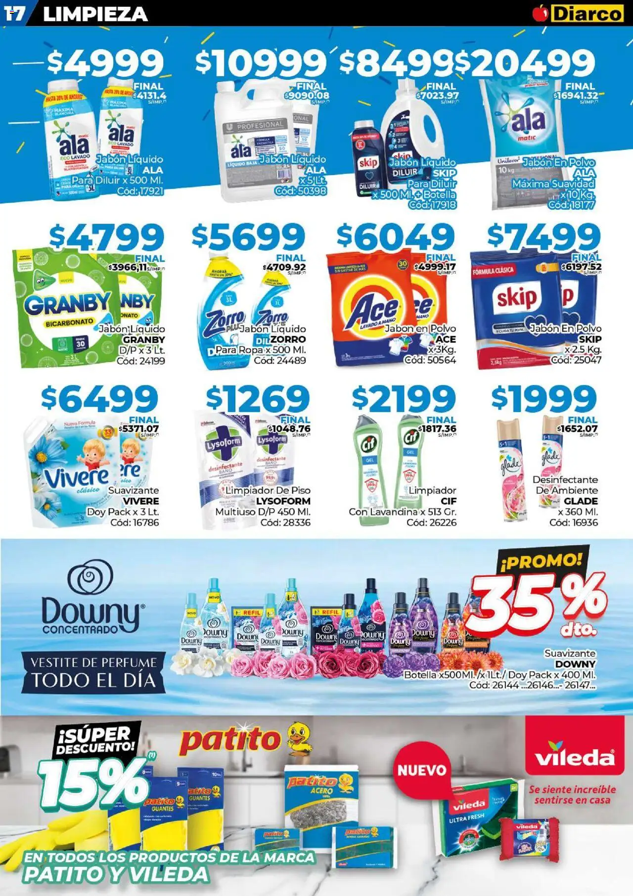 Diarco ofertas │ válido desde el 09.06.2025 | Página: 17 | Productos: Desinfectante, Botella, Baño, Jabón líquido