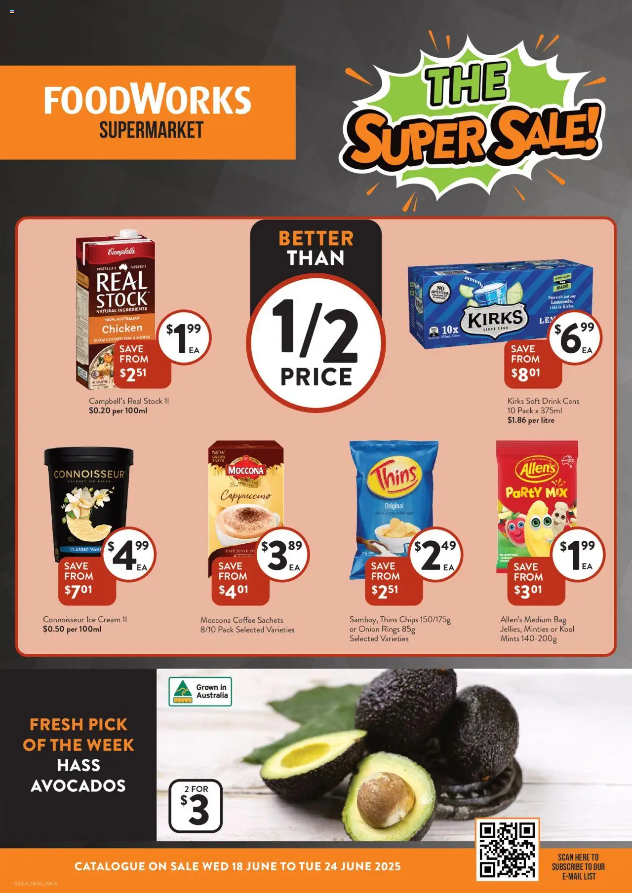 Foodworks catalogue - valid from 18.06.2025 | Page: 1 | Products: Cups, Coffee, Ice cream, Moccona