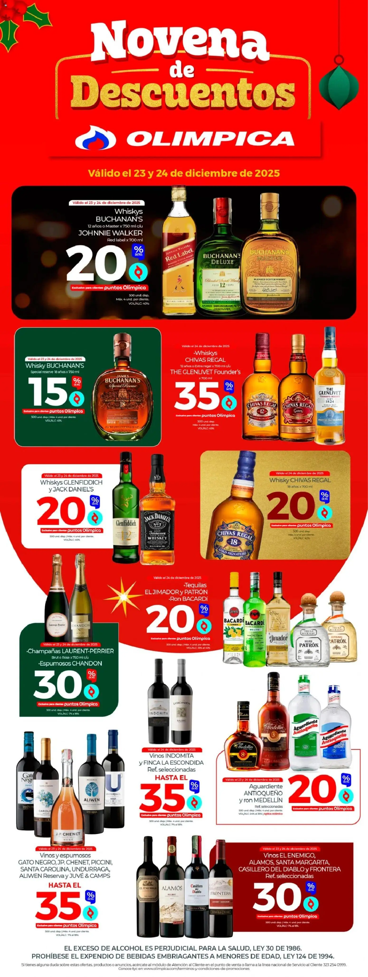 Olímpica revista - valida desde el 23.12.2025 | Página: 1 | Productos: Aguardiente, Whisky, Sobre, Tintura