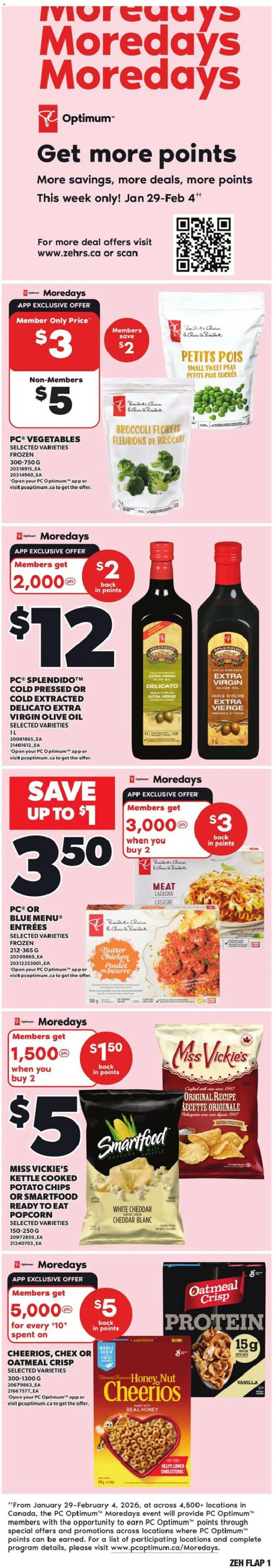 Zehrs flyer valid from 29.01.2026 | Page: 1 | Products: PC, Kettle, Butter, Oil