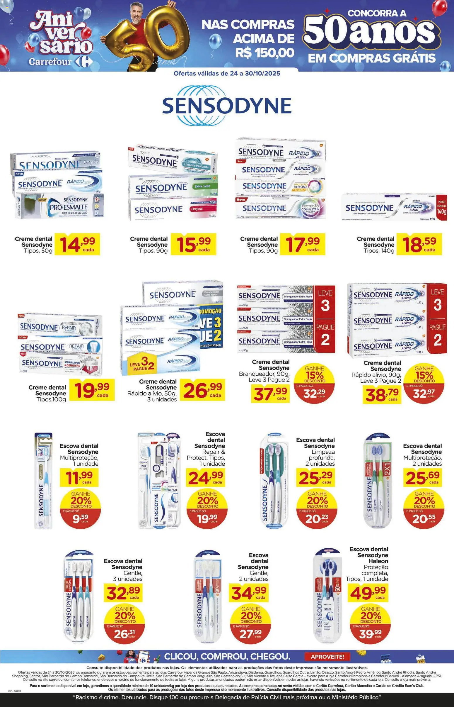 Carrefour Folheto - válido de 24.10.2025 | Página: 14 | Produtos: Escova, Creme, Creme dental