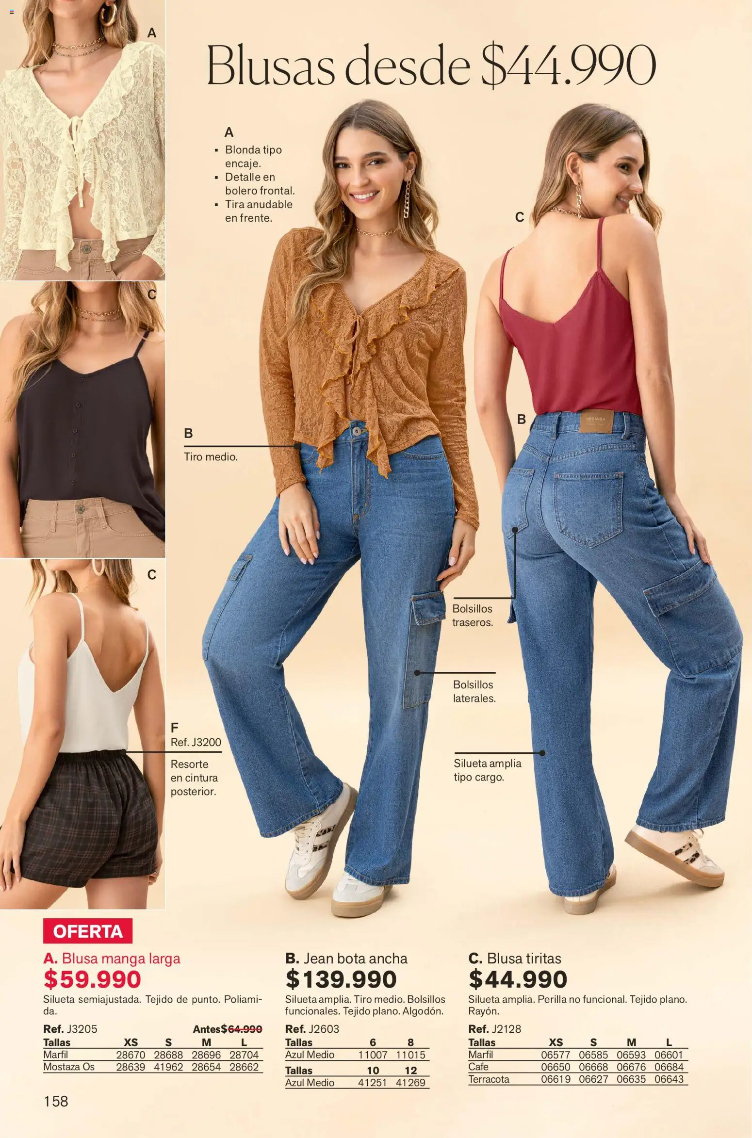 Leonisa revista - valida desde el 01.02.2026 | Página: 158 | Productos: Jean, Mostaza, Blusa, Café
