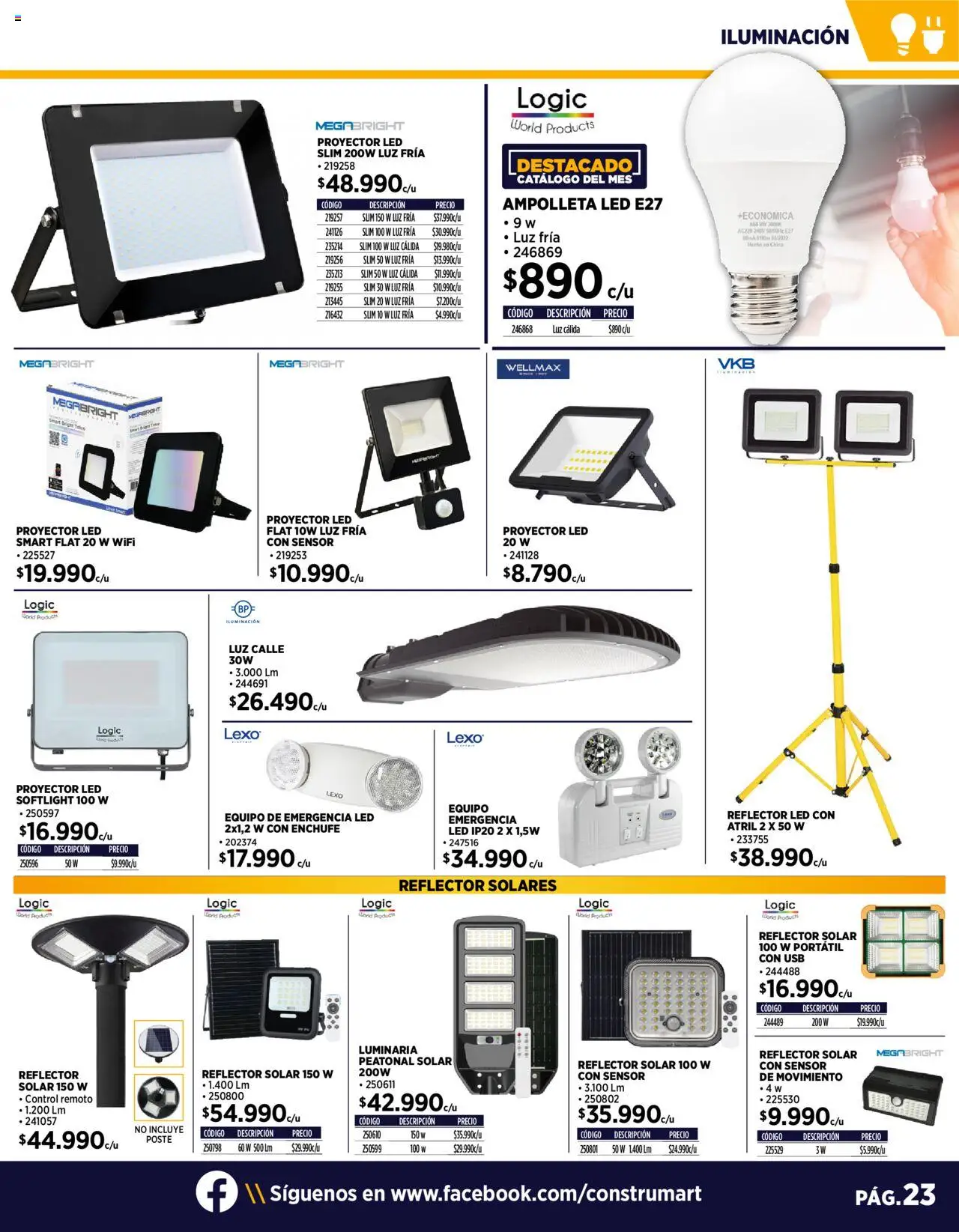 Construmart ofertas  │ válido desde el 01.08.2025 | Página: 23 | Productos: Usb, Proyector, Control remoto, Enchufe