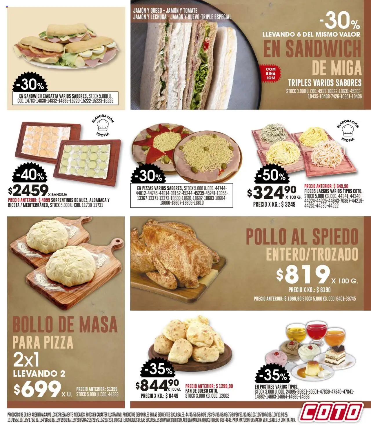 Coto ofertas │ válido desde el 04.08.2025 | Página: 5 | Productos: Bandeja, Lechuga, Pizza, Fideos