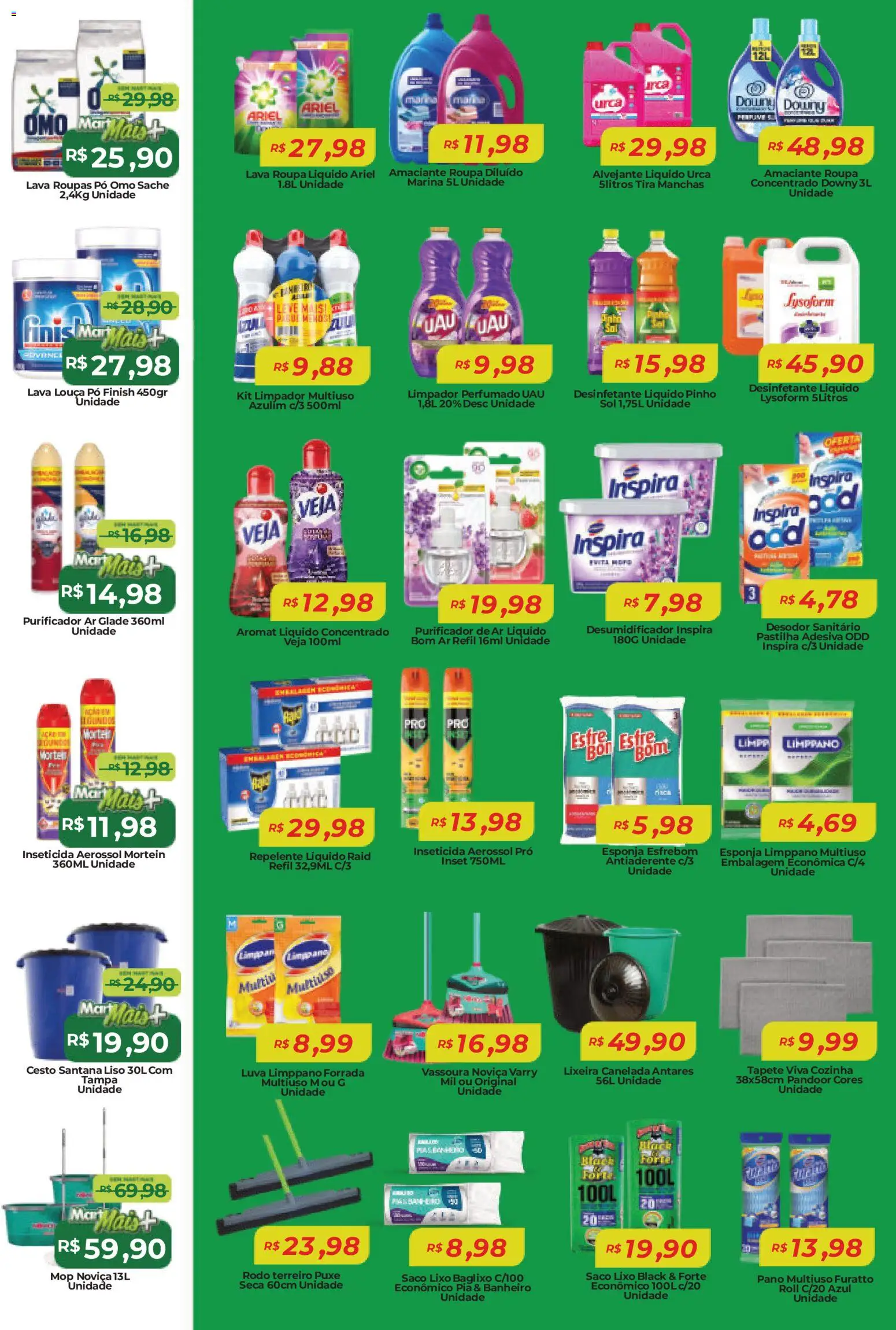 Mart Minas Folheto - válido de 05.03.2026 | Página: 5 | Produtos: Purificador de ar, Ariel, Esponja, Amaciante
